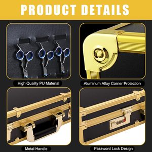 Estuche Profesional para Barbería, Maletín Portátil para Estilistas de Salón, Organizador de Herramientas de Corte de Cabello con Cerradura de Código - Product Image 6