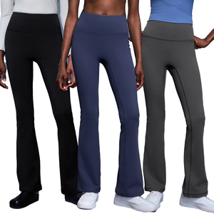 กางเกงขายาวเอวสูงทรงสลิมฟิต ลูลู่ ฟิตเนส แอลไลน์ สำหรับใส่ลำลอง ทรงขาบาน กางเกงเลกกิ้ง กางเกงโยคะ - Product Image 1