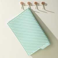 Tapis de drainage rectangulaire en silicone pour cuisine et bureau, moderne et simple, isolant thermique et anti-gouttes