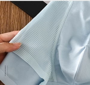 Caleçon Boxer Ultra-Fin Respirant en <span class=keywords><strong>Soie</strong></span> Glacée pour <span class=keywords><strong>Homme</strong></span> – Modèle Évidé Taille Moyenne Idéal pour l'Été en Asie du Sud-Est et en Afrique - Product Image 2