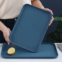 Plateau de service en plastique moderne, empilable, recyclable, multifonction, de luxe, pour la restauration à domicile