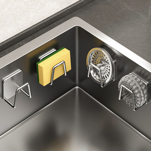 Stainless Steel Sponge Rack Square Hanging Draining Rack For Sink Storage - Product Image 1