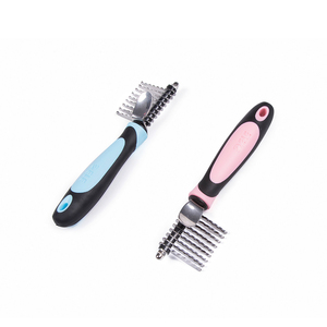 Accesorios DE ASEO <span class=keywords><strong>seguro</strong></span> para mascotas Herramienta de eliminación de <span class=keywords><strong>perros</strong></span> Peine de rastrillo de piel para <span class=keywords><strong>perros</strong></span> y gatos - Product Image 5