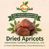 OEM Bulk Natuurlijke Gedroogde Abrikozen Hele Ongezuurde Zoete Kauwbare Gezonde Snack Bak Ingrediënt Vacuüm Verpakt 10kg
