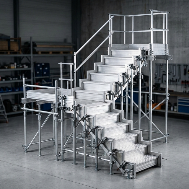 Corrosion Resistant High Strength Reusable Powder Coated Aluminum Alloy 6061-T6 Staircase Industrial System Panel Formwork