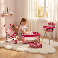 Fei Li Toys Ensemble de poupées de luxe 4 en 1 personnalisé pour enfants, jeu d'imitation, ensemble de jouets pour enfants