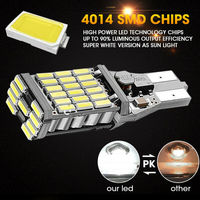 12V voiture T15 W16W 921 912 902 ampoules LED haute luminosité remplacement feu de recul clignotant côté feu de position feu stop