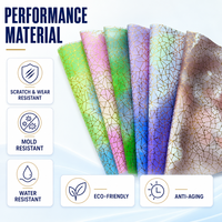 Échantillon Gratuit - Cuir PU Recyclé Gaufré Scintillant Tissé pour Meubles, Imitation Cuir Brillant en PVC Imperméable, Décorations, Boîte Cadeau