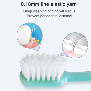 Cepillo dental manual para adultos, cepillo de dientes de plástico con logotipo personalizado, precio barato, 4 unidades - Product Image 5