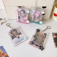 Penutup Pelindung Kartu Foto Idol Kpop, Anti RFID, Resleting, Akrilik Ringan, Tempat Kartu Kecil, Penyimpanan Kartu Bintang
