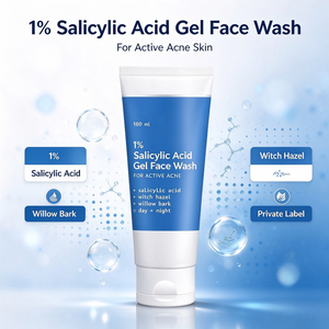 Gel Limpiador con 1% de Ácido Salicílico para Piel Grasa y Propensa al Acné, con Hamamelis y Corteza de Sauce, Limpieza Profunda, 100ml - Product Image 2