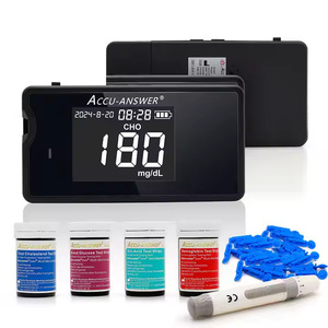 Monitor <span class=keywords><strong>de</strong></span> Lípidos en Sangre Profesional 4 en 1, <span class=keywords><strong>Medidor</strong></span> <span class=keywords><strong>de</strong></span> <span class=keywords><strong>Colesterol</strong></span> Portátil, Sistema <span class=keywords><strong>de</strong></span> Monitoreo <span class=keywords><strong>de</strong></span> TC, HDL, TG y LDL para Uso Doméstico y Hospitalario - Product Image 1