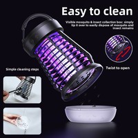 Piège à insectes LED à ondes lumineuses transfrontalières 2025, lampe d'urgence SOS pour camping en extérieur, batterie intégrée, répulsif moustiques, IP33