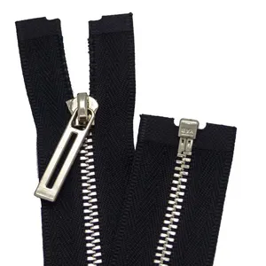 Garment Metal Zipper Factory Cheap Custom 3# 4# 5# 8# 10# Brass Separating Zipper Metal Zip For Hoodies/Jeans/Jackets/Handbag Garment Zipper