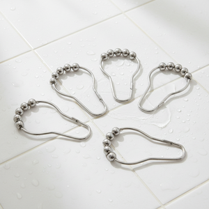 YIWANG Metal Iron 12pcs Small Shower <strong>Curtain</strong> <strong>Hooks</strong> for Hanging <strong>Curtain</strong> - Product Image 1