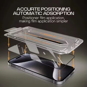 Protecteur d'écran transparent anti-rayures 9H HD pour iPhone 17 16 15 Pro <span class=keywords><strong>Max</strong></span> 14 13 12 Pro Cadre d'alignement sans poussière Installation facile - Product Image 6