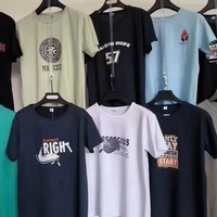 Kaos Oblong Rajut Katun Organik 100% Unisex Kasual Lengan Pendek Sablon Sutra Polos Dapat Disesuaikan Bernapas
