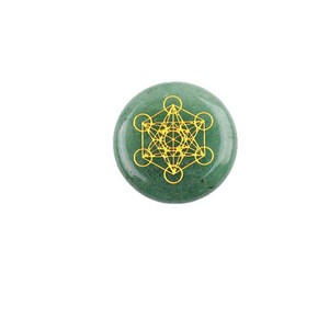Vente en gros de disques de pierres de guérison en cristal naturel de 25 mm, écologiques, motif cube de Metatron traditionnel, décoration personnalisée pour la maison - Product Image 6