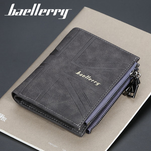 Baellerry Men's Short <b>Wallet</b> Pu Leather Multi Card Slot Vertical Zipper Credit Card <b>Holder</b> Everyday Use - Product Image 3