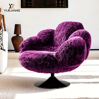 Fauteuil de salon pivotant en forme de patte d'ours, design nordique de luxe, fait main, créatif, pour salon