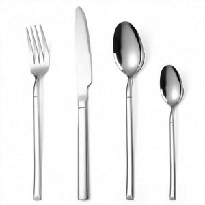 <b>Cheap</b> Price Bulk Stainless Steel Spoon Fork Knife Morden 18/0 Silverware Wedding Restaurant Silver Flatware <b>Set</b> - Product Image 1