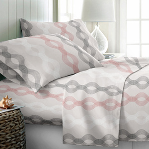 Parure de lit plate moderne ultra douce 100% microfibre polyester certifiée OEKO-TEX 1800TC Toute saison Textile de maison Couleur personnalisable - Product Image 1