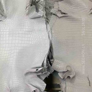 36 transporteurs <span class=keywords><strong>de</strong></span> vin en cuir <span class=keywords><strong>de</strong></span> crocodile d'eau salée gris élégants et durables, faciles à transporter - Product Image 5