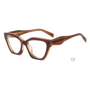 手作り立体キャンディーカラーパッチワーク眼鏡フレームファッション大型フレームアセテート光学メガネ - Product Image 4