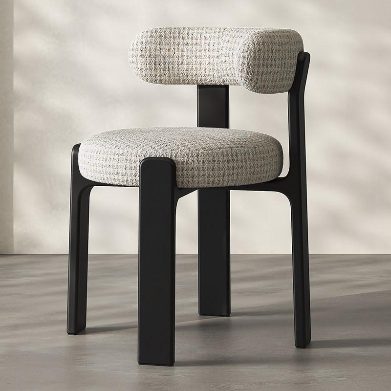 Black chenille beige