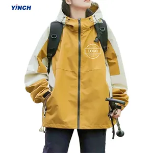 LAYENNE Fashion Wholesale Water Repellent Loose Outerwear Hooded Windbreaker Jacket Unisex Outdoor Hiking Jacket - Product Image 1