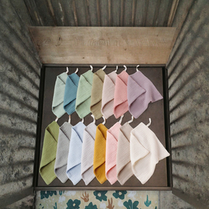 100% di mussola di cotone naturale Premium Baby washcles multicolore morbido asciugamano viso neonato di forma quadrata tessuto per la casa pelle sensibile - Product Image 3