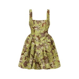 Minivestido de tela con estampado único para mujer |   Vestido Lencero con Tirantes Finos para Moda de <span class=keywords><strong>Boutique</strong></span> y Eventos - Product Image 5