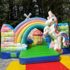Castillo inflable mágico de unicornio, tobogán inflable, brincolín comercial para niños. - Product Image 5