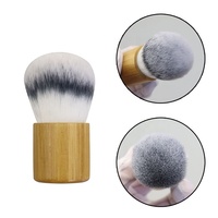 Pinceau Kabuki en bambou pour poudre de maquillage, cosmétique, prix de gros, soins de beauté, outils de maquillage, emballage personnalisé, 3 pièces