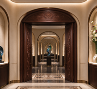 Conception d'intérieur de bijouterie de luxe sur mesure, solution complète pour l'aménagement de la boutique, présentoirs de bijoux en bois et bronze
