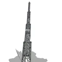 25m kafes boru şeklindeki galvanizli çelik yapı adam elektrikli teleskopik anten iletişim direk kuleleri