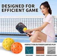 Balles de pickleball KUMPOO pour adultes, lot de 3, 40 trous, jeux de plein air |   Matériau TPE Haute visibilité Couleurs vives Précision