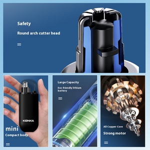 Bán buôn xách tay điện mũi tai tóc tông đơ hai lưỡi Lưỡi có thể sạc lại USB Type-C không thấm nước IPX5 nhựa hộ gia đình - Product Image 4