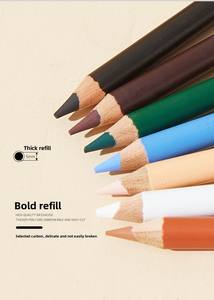 Ensemble de 6 crayons de fusain solubles dans l'eau de couleurs variées pour l'esquisse, les étudiants en art, les enfants, les artistes, le <span class=keywords><strong>dessin</strong></span> - Product Image 3