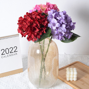 Feuilles d'hortensia artificielles <span class=keywords><strong>Macaron</strong></span> pour arrangement de mariage, décoration intérieure, fleur en soie, cadeau de Saint-Valentin en plastique - Product Image 1
