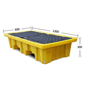 Oil Chemical Spill Control Industrial Spill Pallet 2 Drum Spill Containment Pallet