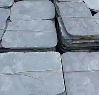 Vente en gros de dalles en ardoise noire naturelle de tailles aléatoires, pavé extérieur, patio, jardin, pierre bleue