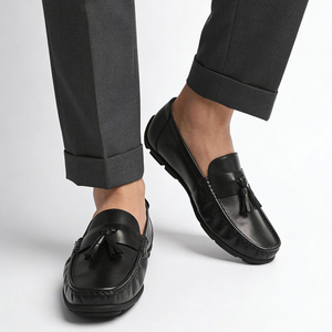 Zapatos Formales de Cuero Vacuno Genuino para Hombre, Mocasines con Borlas, Zapatos de Vestir Sin Cordones para Negocios, Cómodos - Product Image 4