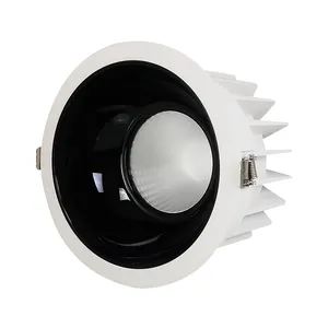 Iluminação Interior Anti-Glare Spotlight Alumínio Recesso COB LED Downlight 75mm 95mm Embutido Levou Teto Down Light