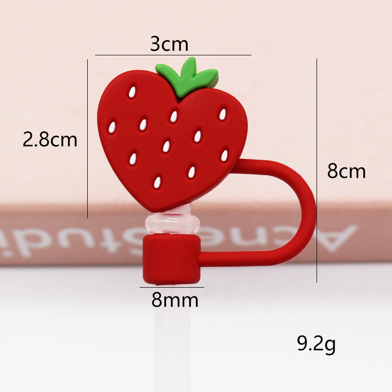 Coeur rouge fraise 8mm