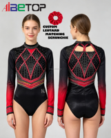 Justaucorps de compétition OEM Ibetop pour adultes, tenue de gymnastique, performance, ombré, vêtements de danse pour femmes, spandex, sublimation
