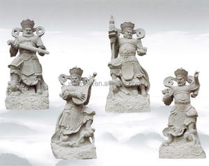 Puerta de entrada de templo chino, escultura de budismo al aire libre, tallado a mano, piedra de granito, grandes, cuatro Deva, Reyes, estatuas, Carvings, gran oferta - Product Image 5