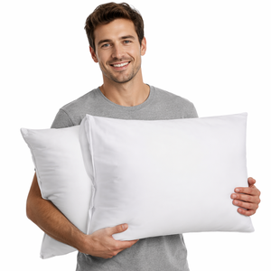 Housse de coussin d'hôtel blanche de luxe, draps de coussin d'hôtel haute densité - Product Image 3
