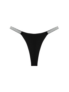 Tanga Sexy <span class=keywords><strong>de</strong></span> Cintura Baja con Diamantes <span class=keywords><strong>de</strong></span> Imitación y Brillo para Mujer, Estilo <span class=keywords><strong>Victoria</strong></span>'s <span class=keywords><strong>Secret</strong></span>, Tejido Acanalado - Product Image 1