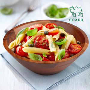 Bol à salade en bois d'acacia de 7 pouces bol de service en bois pour salade soupe nouilles - Product Image 3